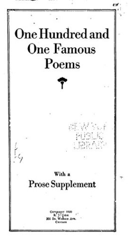 Download One Hundred and One Famous Poems, With a Prose Supplement - Roy Jay Cook | ePub