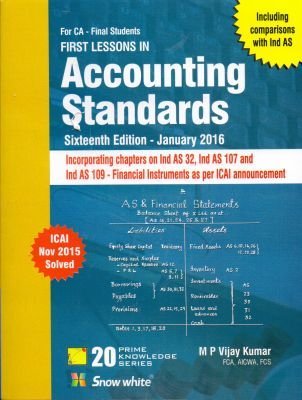 Full Download First Lessons in Accounting Standards CA FINAL (May 2016) - M P Vijay Kumar file in ePub