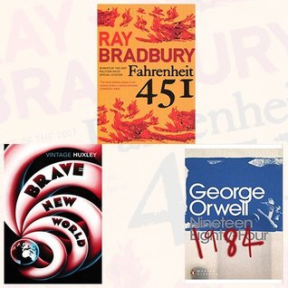 Read Online Fahrenheit 451,Brave New World and 1984 Nineteen Eighty-Four 3 Books Bundle Collection - Ray Bradbury | ePub