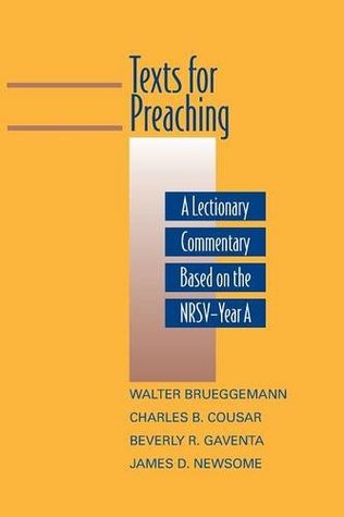 Full Download Texts for Preaching, Year a: A Lectionary Commentary Based on the NRSV - Walter Brueggemann file in PDF