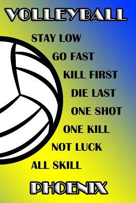 Read Online Volleyball Stay Low Go Fast Kill First Die Last One Shot One Kill Not Luck All Skill Phoenix: College Ruled Composition Book Blue and Yellow School Colors -  file in PDF