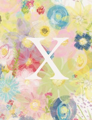 Download X: Monogram Initial X Notebook for Women and Girls-Pastel Floral-120 Pages 8.5 x 11 -  | PDF