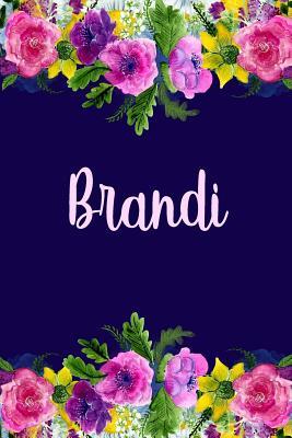 Read Online Brandi: Personalized Name Pink Floral Design Matte Soft Cover Notebook Journal to Write In. 120 Blank Lined Pages -  file in ePub